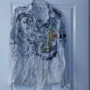 Vintage christian audigier shirt